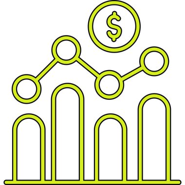 Dolar. Web simgesi basit illüstrasyon