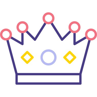 taç simgesi vektör illüstrasyonu