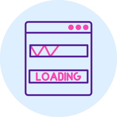 Web simgesi yükleme, illüstrasyon vektör