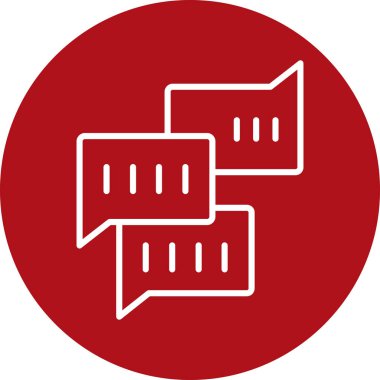 Kırmızı ve beyaz simgenin vektör illüstrasyonu