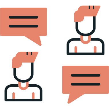 konuşma ve ileti simgesi