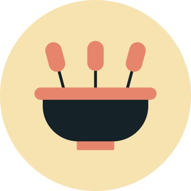 Bir kase simgesinin vektör illüstrasyonu