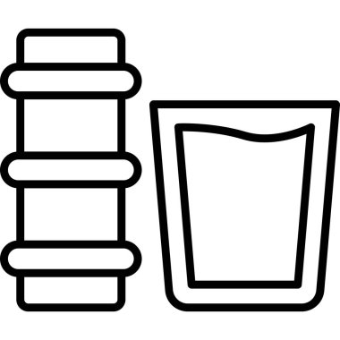 Alkol içeceği ikonu. beyaz üzerinde izole edilmiş web tasarımı için ana hatlı içecek içecek vektör simgesi