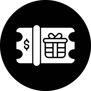 Hediye kutusu simgesi, basit vektör illüstrasyonu