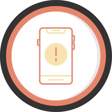 Uyarı modern simgesinin vektör illüstrasyonu