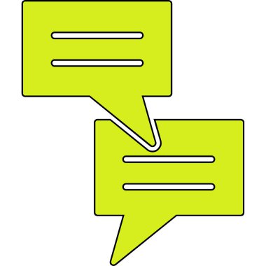 Konuşma balonu simgesinin illüstrasyon tasarımı