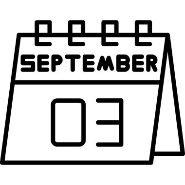 Takvim Eylül simgesi, özet biçimi