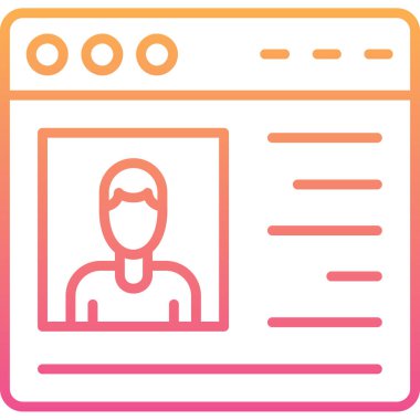 Web simgesi, insanın vektör illüstrasyonu