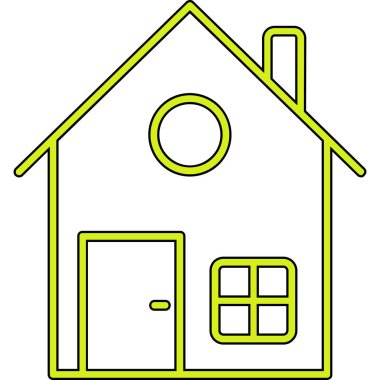 Ev. Web simgesi basit illüstrasyon