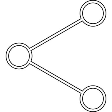 Siyah ve beyaz simgesinin vektör illüstrasyonu