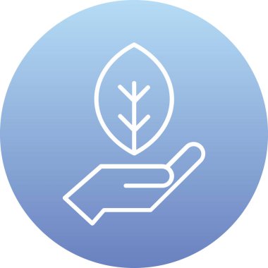 Bir bitki simgesinin vektör illüstrasyonu