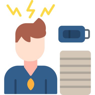 iş adamı simgesi, vektör illüstrasyonu