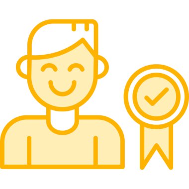 Rozet rozet simgesi doldurulmuş taslak biçimi