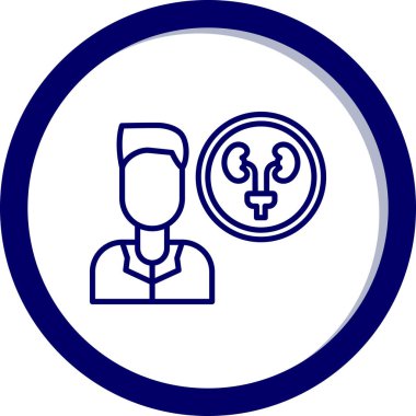 Kadın ve kadın ikonu olan bir erkeğin vektör çizimi