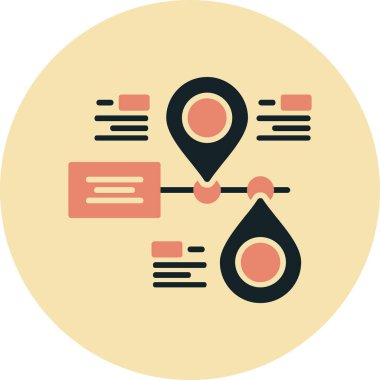 konum. Web simgesi basit illüstrasyon