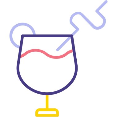 Şarap kadehi. Basit resimleme