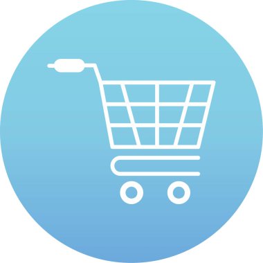 Alışveriş Arabası. Web simgesi basit tasarım