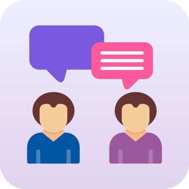 Sohbet simgesinin vektör illüstrasyonu