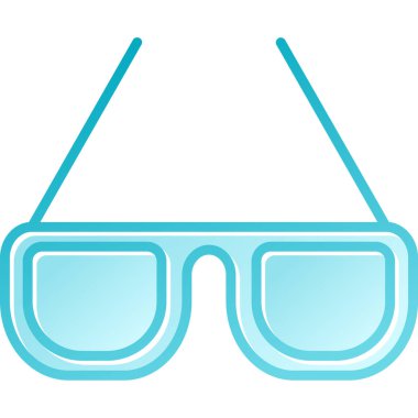 mavi gözlük simgesi, basit biçim