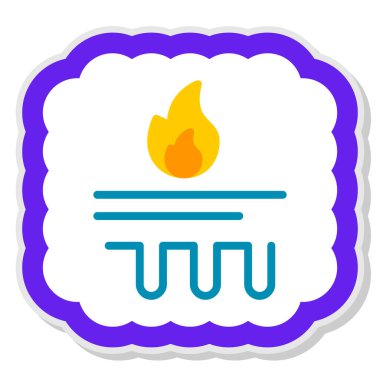 Yanan ateş. Basit tasarım