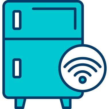 Buzdolabı simgesinin vektör illüstrasyonu