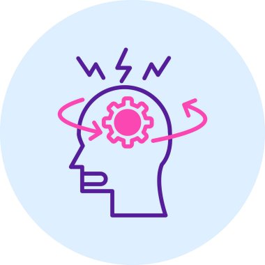 Beyin. Web simgesi basit illüstrasyon