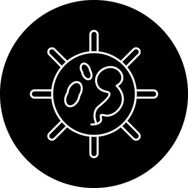 Güneş simgesi, vektör illüstrasyonu