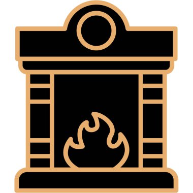 Yangın. Web simgesi basit illüstrasyon