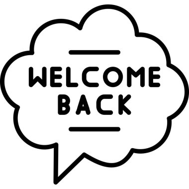 Vektör illüstrasyon tasarımına tekrar hoş geldiniz