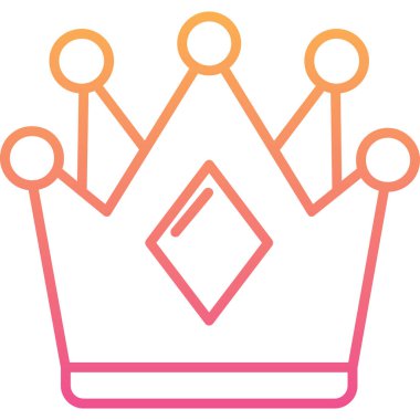 Taç. Web simgesi basit illüstrasyon