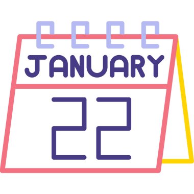 Takvim simgesi tasarımı, vektör illüstrasyonu