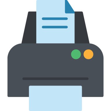 Yazıcı. Web simgesi basit illüstrasyon