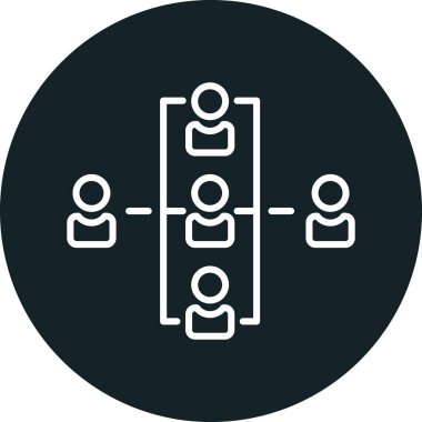 Glifi vektöründe grup insanları simgesi