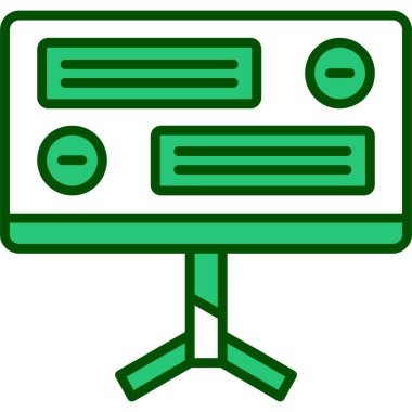 Veri analizi. Web simgesi basit illüstrasyon