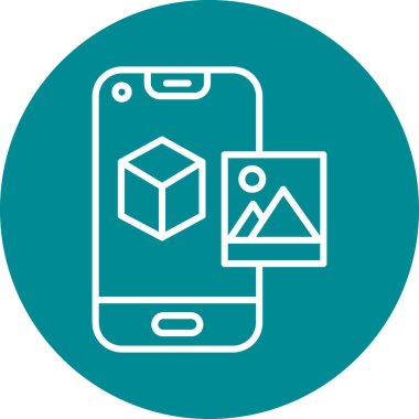 Cep telefonu simgesi, vektör illüstrasyonu