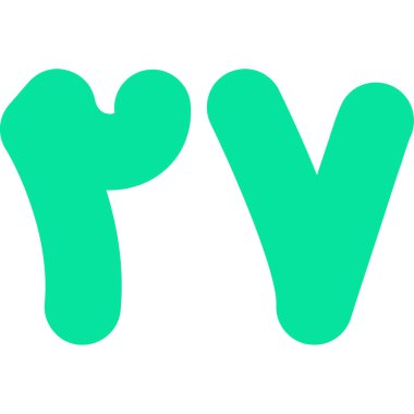 V işareti. Beyaz arkaplanda gölgesi olan yeşil harflerin vektör simgesi. modern çevre rengi