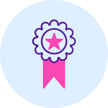 Rozet. Web simgesi vektör illüstrasyonu