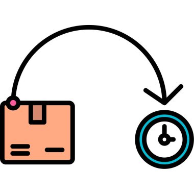 Saat simgesi vektör illüstrasyonu