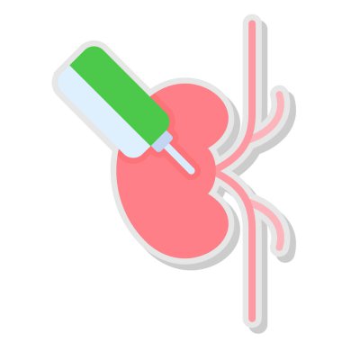 Mide simgesi. Web tasarım için mide vektör simgesinin düz Illustration