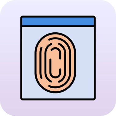 parmak izi tarama simgesi ana hat biçiminde