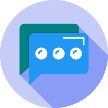 Sohbet web simgesi, basit vektör illüstrasyonu