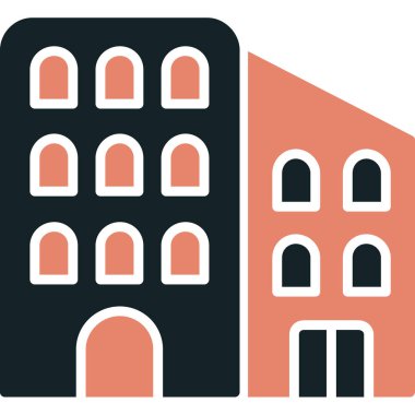 bina binası simgesi düz stil