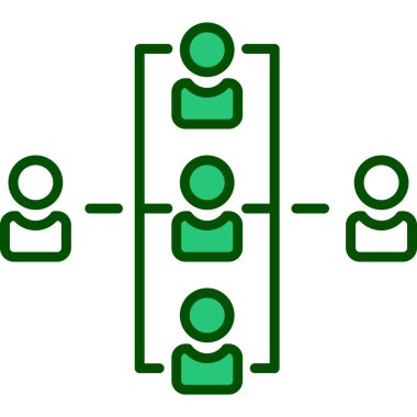 ağ bağlantısı kişilerinin ana hat biçiminde simgesi