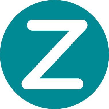 z harfi logo tasarımı vektör çizimi