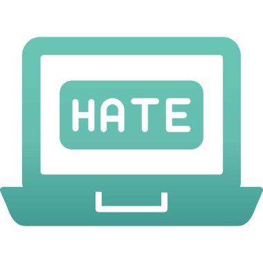 metin nefreti ile izole gradyan simgesi