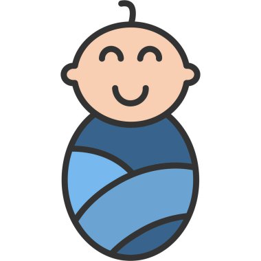 Bebeğim. Web simgesi basit illüstrasyon