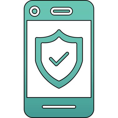 cep telefonu simgesi. İnce çizgi tasarımı. vektör illüstrasyonu