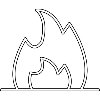 İzole edilmiş ateş ve alev izi. Stok için ateş ve yakma vektör simgesi koleksiyonu.