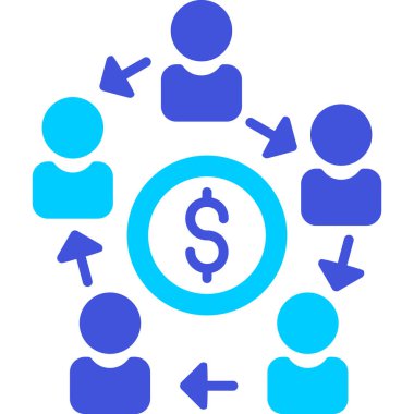 Dolar takası. Basit illüstrasyon