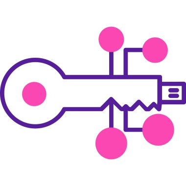 anahtar simgesi, vektör illüstrasyonu